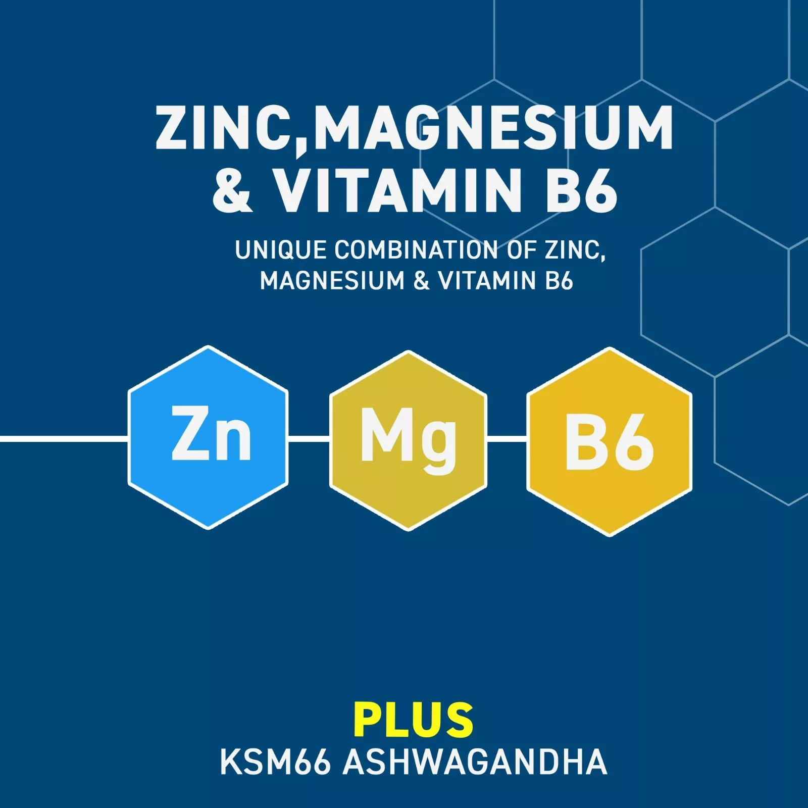 Zinc, Magnesium & Vitamin B6 Capsules With Ashwagandha (ZMA)